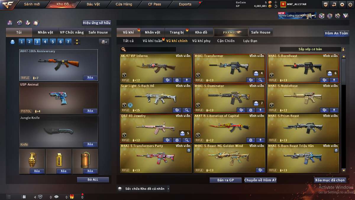 shop acc cf uy tin gia re